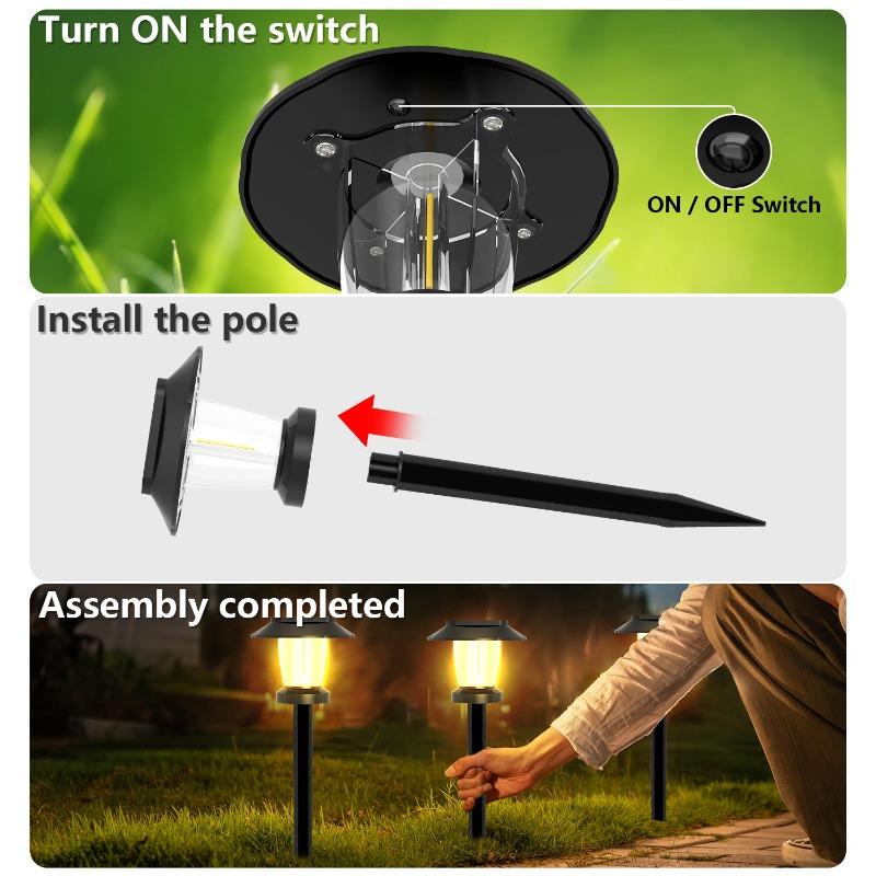 3000LM Garden Decoration Lighting Solar Trail Light LED Outdoor Landscape Trail Light IP65 Waterproof Solar Garden Light