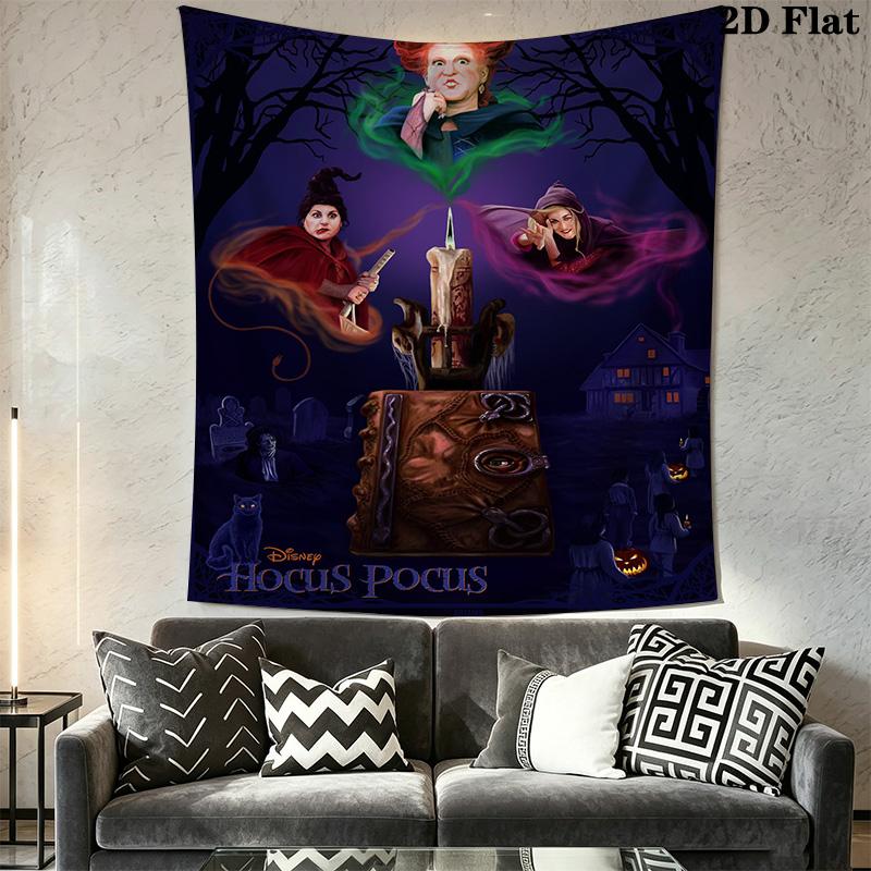 Hocus Pocus 3 Hour Tapestry Wallmounted Background Cloth Soft Christmas Gift Atmospheric Background Cloth