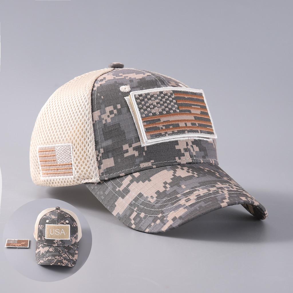 Usa Flag Baseball Hat With Breathable Cotton Material For Tactical Outdoor Activities