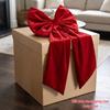 Extra Big X-mas Tree Topper Velvet Bow High-end Extra Large Bow Ornament  Holiday