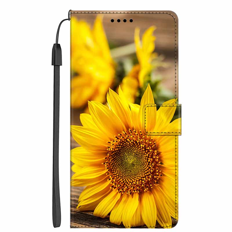 Leather Flip Cover For Redmi Note 14 Pro+ 5G Colorful Flower Patterns Phone Case For Redmi Note 14 4G 2025 Flip Case Wallet Bags