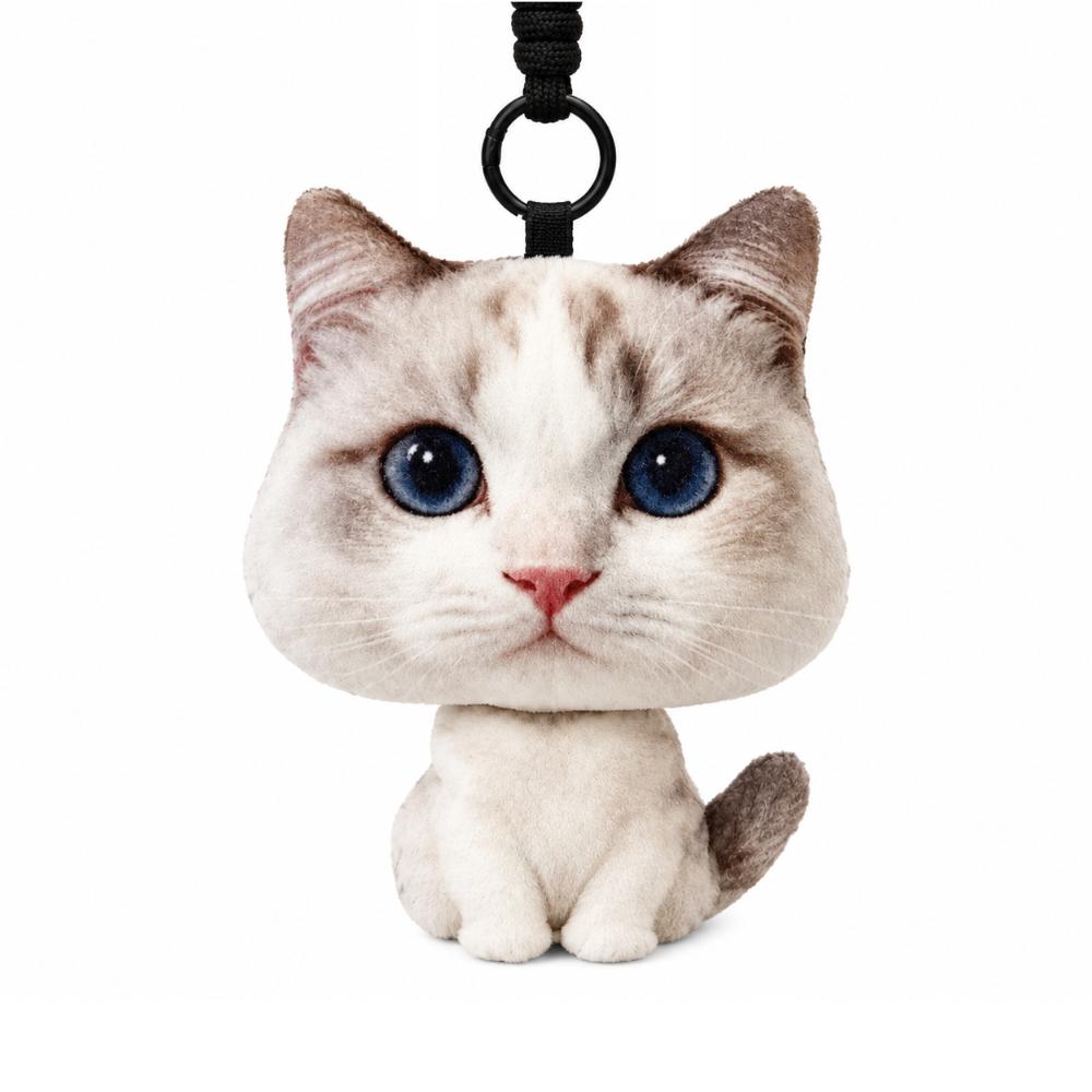 Lovely Cat Doll Cat Plush Doll Keychain Plush Car Key Ring New Doll Bag Pendant Gifts
