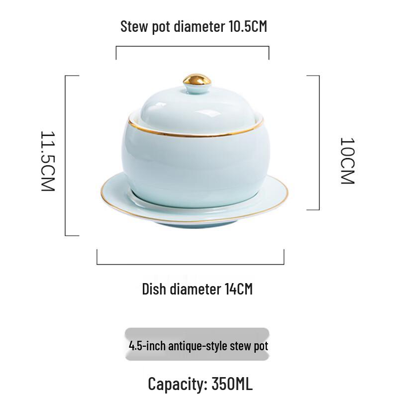 

Antique Ceramic Double Boiler Stew Pot