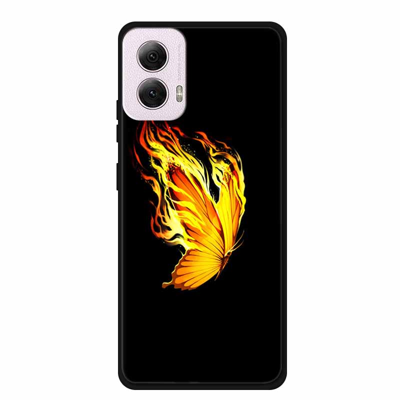 For Moto G Power 2024 Case TPU Animals Soft Silicone Phone Cases For Motorola G Power 2024 5G Wolf Protector Original Back Cover