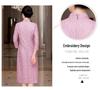 Elegant Pink Plus Size Chinese Style Short Sleeve Wedding Dress for Mothers & Mothers-in-Law - Autumn 2025 Collection