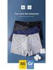 Men's Summer Cotton Boxer Briefs, Thin & Breathable, Boys' Basic Style, Cool, Boxed Set of 4.