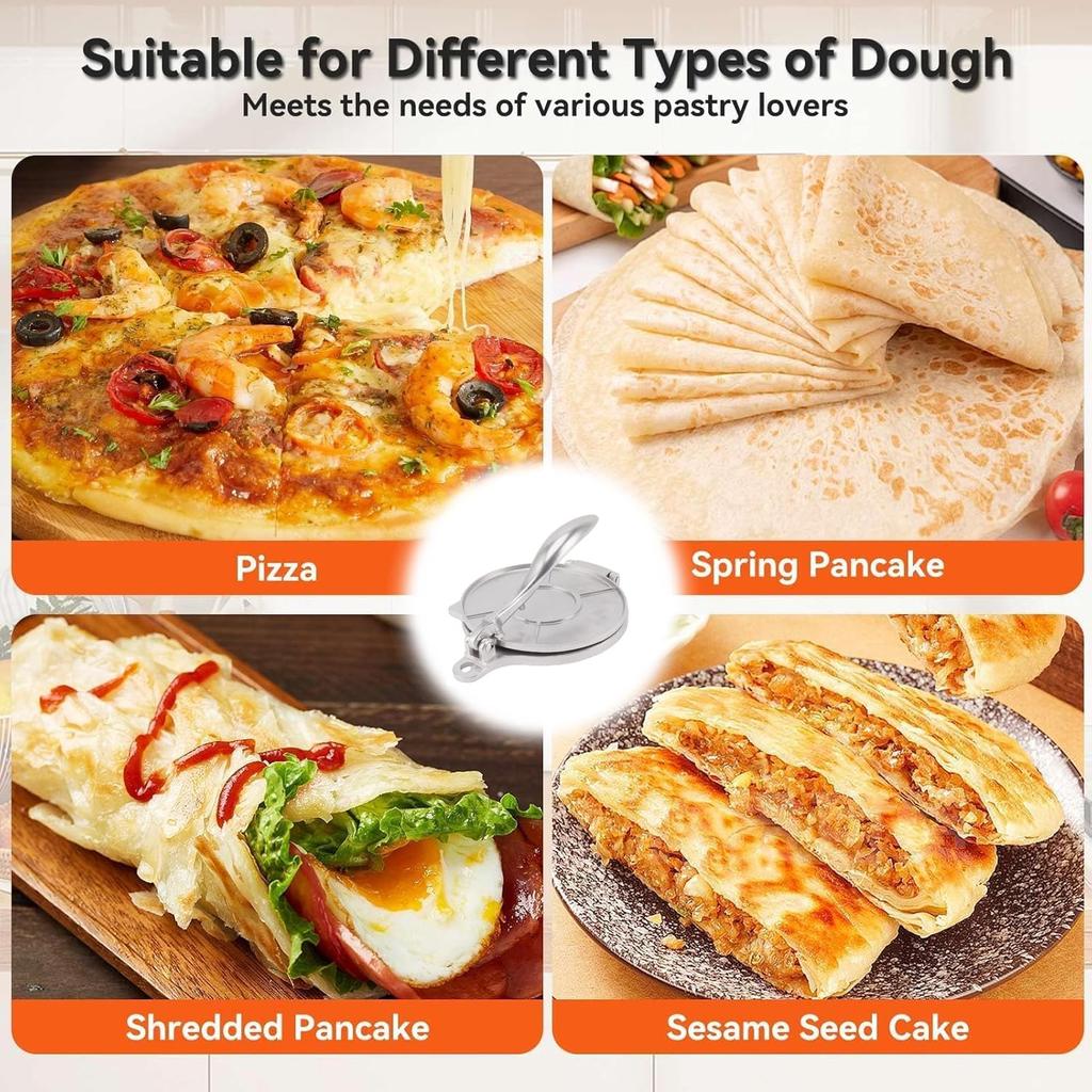 MZMSBAO Tortilla Press, Taco Press, Aluminum Tortilla Maker with Heat-Resistant Plate, Cooking Utensil, Homemade Tortilla Pie Dish, Egg Roll, Baking,
