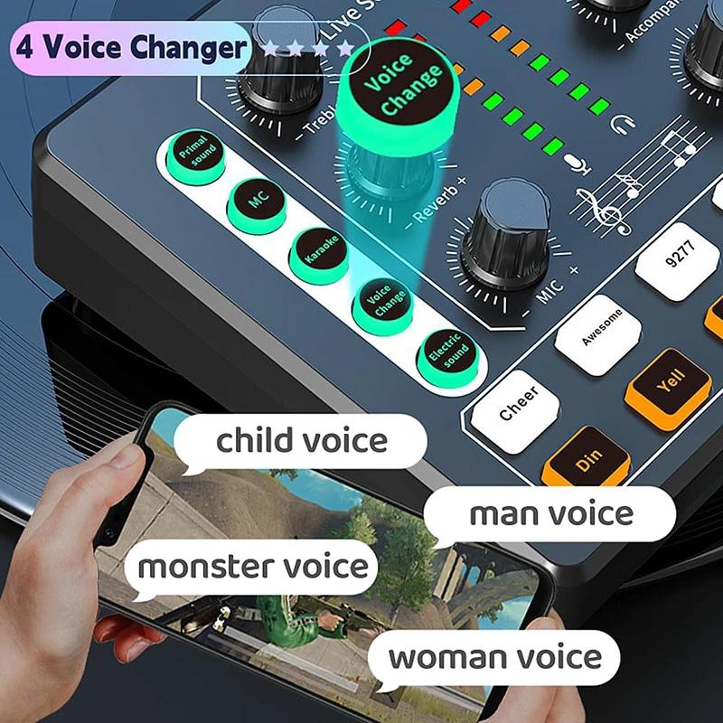 BM-800 Set Audio Recording Studio with Voice Changer Microphone Live Sound Card for Computer Live Streaming YouTube TikTok