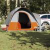 Car Tent for 4 Persons Grey and Orange Waterproof