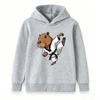 Kids Boys Girls Hoodie, Cute Capybara Taekwondo Karate Print Casual Pullover Sweatshirt for Children Daily Wear