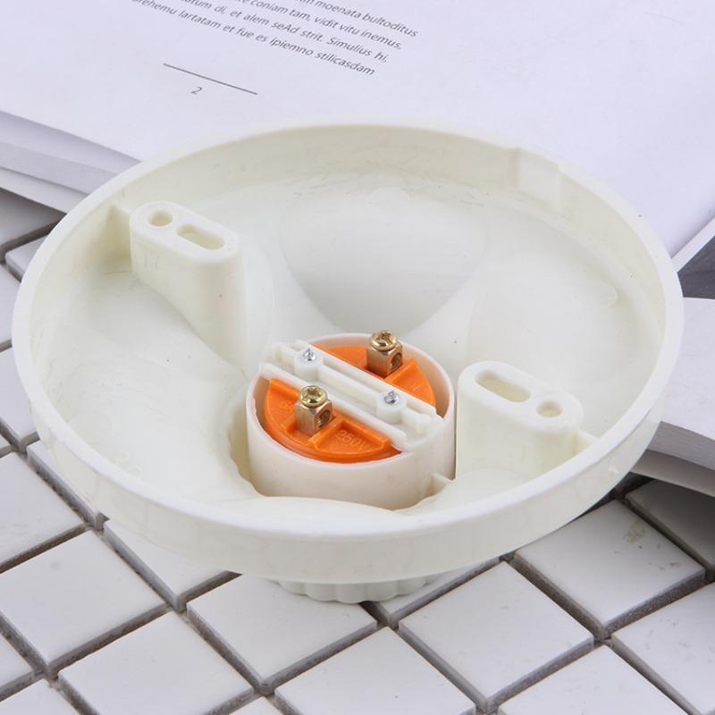 E27 Screw Cap Lamp Holder Plastic Light Lamp Flat Socket Base Ceiling Lamp Fitting Holder Bulb Fixing White Base