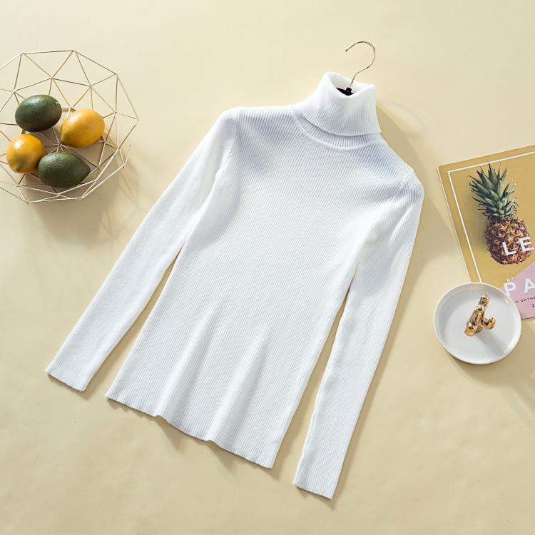 Женский свитер с высоким воротом вязаный мягкий свитер кашемировые джемперы базовые однотонные мягкие свитера для женщин повседневный топ на осень-зиму One Size 1363₽