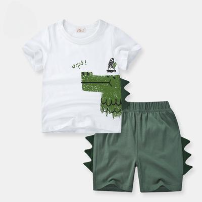 Children's Clothing, Children's Clothing, Boys' Suits, Summer Clothes, Children's Korean Dinosaur Two-piece Suit