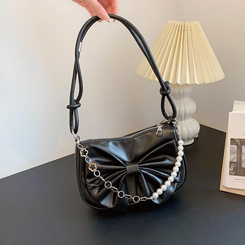 

Simple casual handbag summer popular bag women s bag new niche fashion shoulder armpit bag чёрный