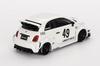 MINI GT Scale Abarth 595 X Abarth Works Gala White Finished Product 1/64 LB-WORKS (Left-Hand Drive)