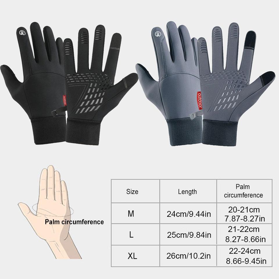 Winter Sports Gloves Keep Warm Windproof Touch Screen Cycling Gloves Waterproof Anti-slip Wear-resistant Gloves Men Women