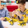 PicassoTiles STEM Kids Solar Power Dinosaur Robot Educational Learning Engineering Building Toy 3 In 1 Creative Unique Transformation Renewable Solar