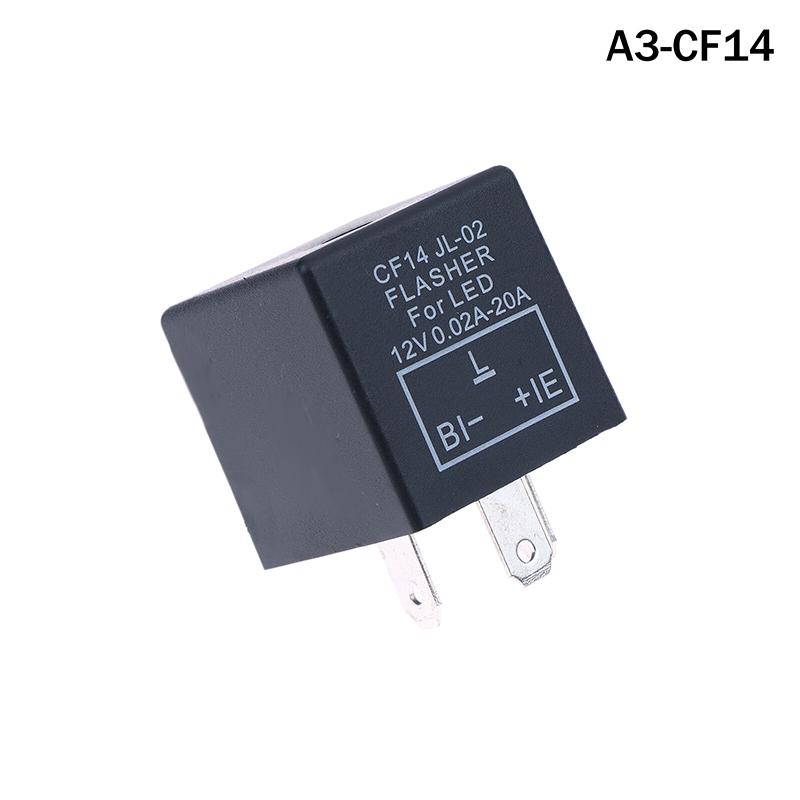 CF13KT CF13 CF14 Universal 3 Pins 12V 0.02A-20A Adjustable LED Turn Light Flasher Flash Relay Motorcycle Switch