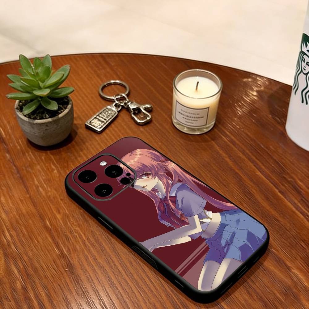 Future Diary Gasai Yuno Phone Case For iPhone 17, 16,15,14,13,12,11 Plus,Pro Max, Others Soft Silicone Black Cover