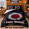 Red Hot Chili Peppers Pattern Bedding 3Pcs Set Custom Name, Bed Sheet And Pillowcases For Home Bedroom