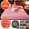 2026 New Winter Warm Solid Flannel Elastic Band Fitted Sheet Mattress Protector Cover Super Soft Cozy King Size Double Bed Bed Sheets