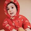 Minibala New Chinese Style Water-Repellent Hooded Down Jacket for Kids