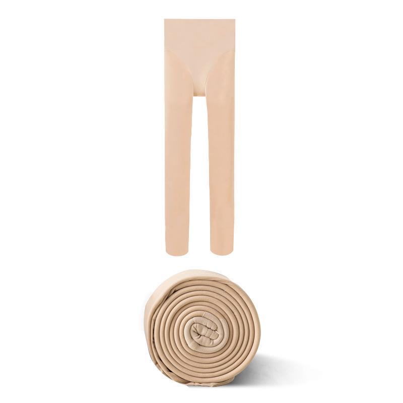 Orange Photosensitive Double Layer Nude Stockings - Spring & Autumn Flesh-Colored Pantyhose for Women