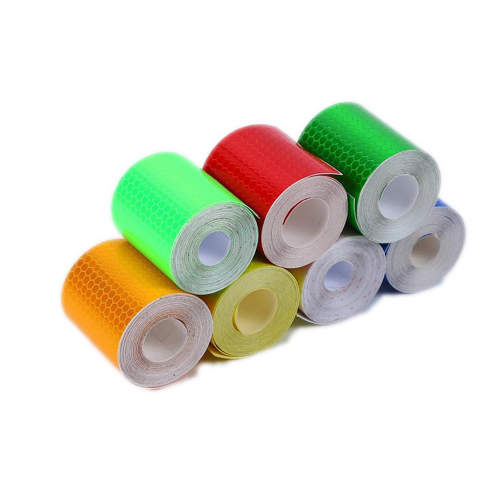 5cm x 3m Self-Adhesive Reflective Warning Strip for School Buses, Trucks, & Bicycles - Night Visible Decoration Sticker