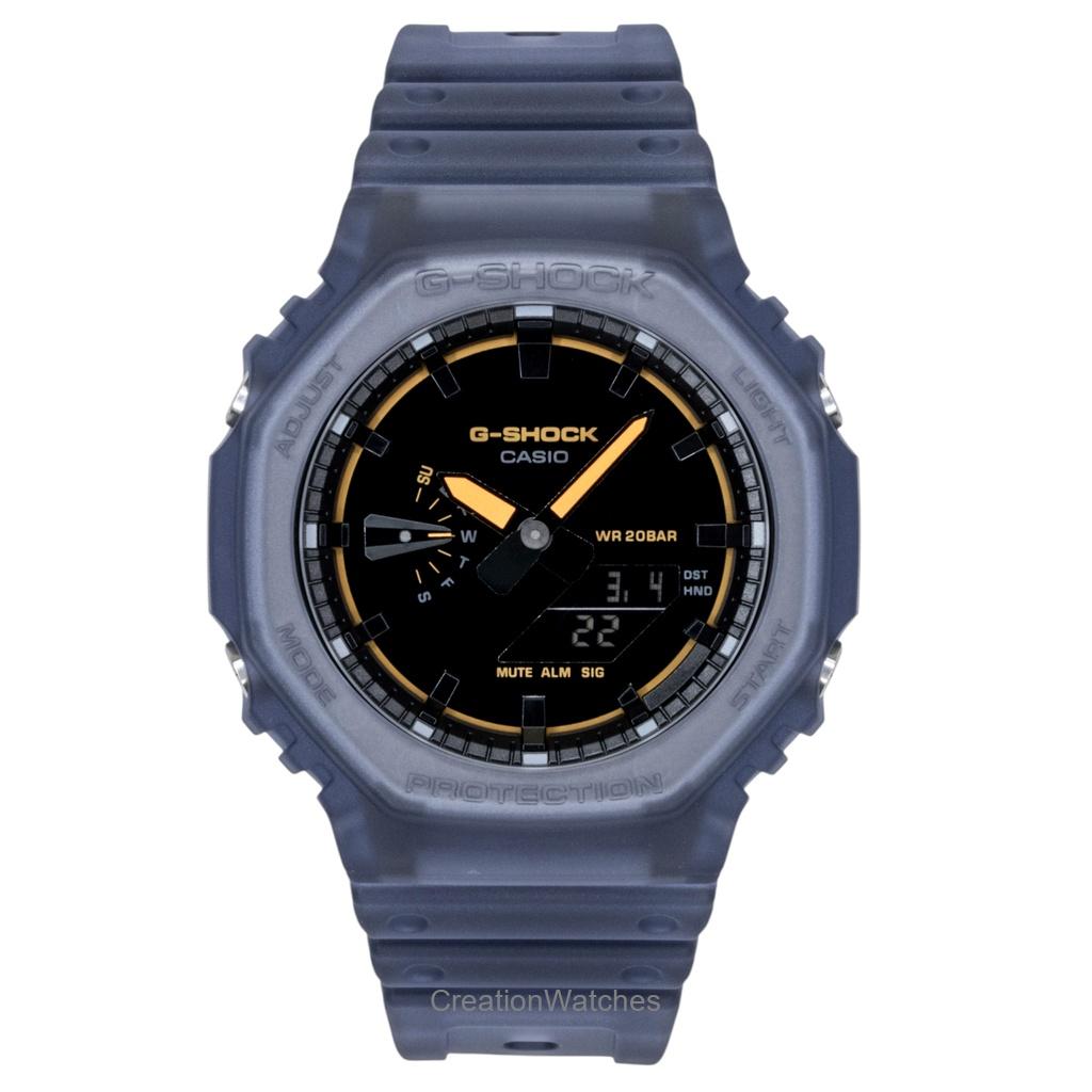Casio G-Shock Analog Digital Resin Strap Black Dial Quartz GA-2100K-2A 200M Men s Watch чёрный