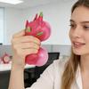 1/2Pcs Simulation Dragon Fruit Squeeze Toy Stress Relief Dragonfruit Squeeze Toy Decompression Fruit Shape Sensory Fidget Toy