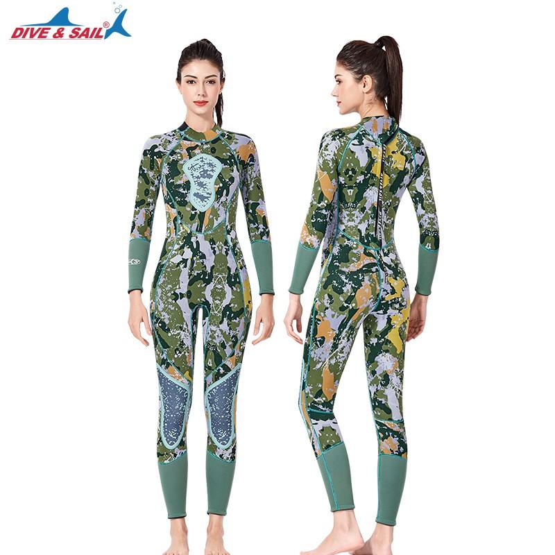 Diving Wetsuit 3mm Neoprene Fullsuit Spearfishing Surfing Snorkeling Cold Water Swimming Men Women Camo