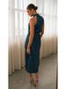 2023 Sommer Ärmelloses Neckholder Satin Kleid – Elegante Einfarbige Damenbekleidung