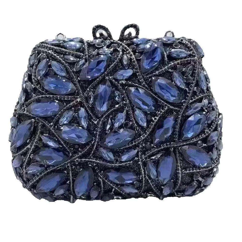

Fushcia Large Stone Evening Clutch Bag For Women Green Diamond Rhinestone Bridal Handbag Crystals Bag Wedding Party Handbags 18cmX12.2cmX5.5cm