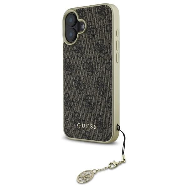 Guess Guhcp16Sgf4Gbr Iphone 16 6.1      Brązowy/Brown Hardcase 4G Charms Collection