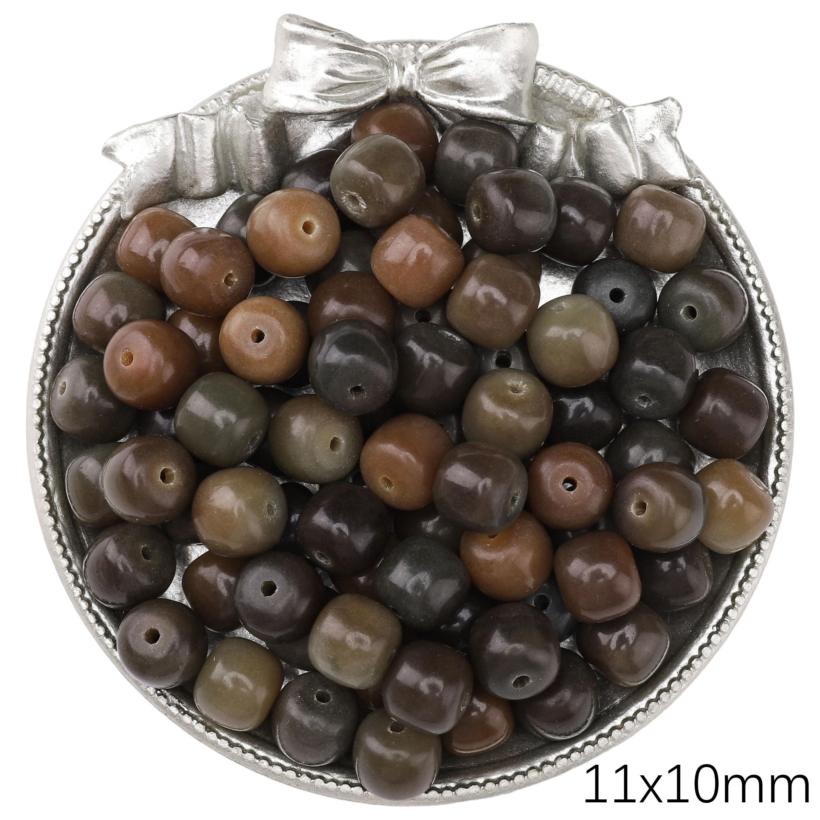 

Деревянные круглые бусины для изготовления украшений своими руками, браслетов, ожерелий Bodhi 11x10mm 10pcs