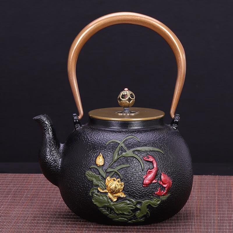 Чайник керамический Baichengdao  Золотая рыбка на пруду лотосов