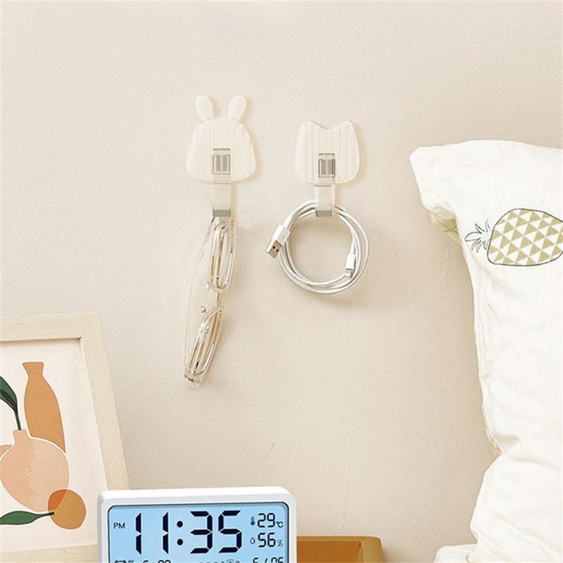 1~4PCS Storage Hook Super Adhesion Seamless And Traceless Fashionable Essential Easy To Use Highly Rated Cartoon Wall Hook