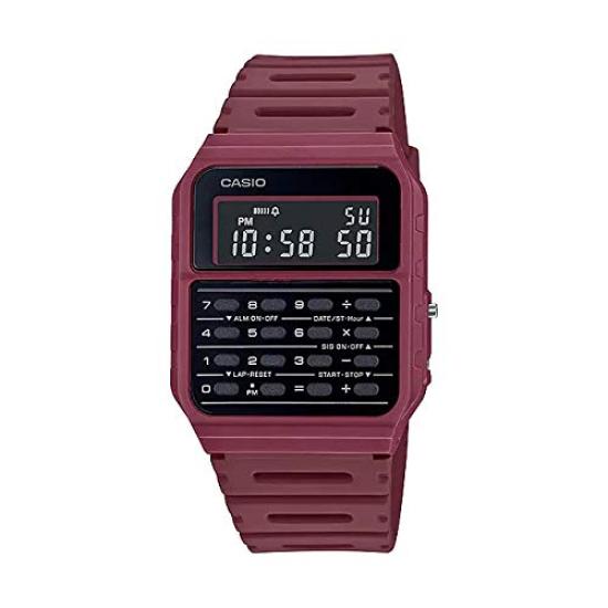 CASIO Standard CA-53WF-4B Watch Men's Women's Kids Date Data Bank Calculator Red Black Overseas Model