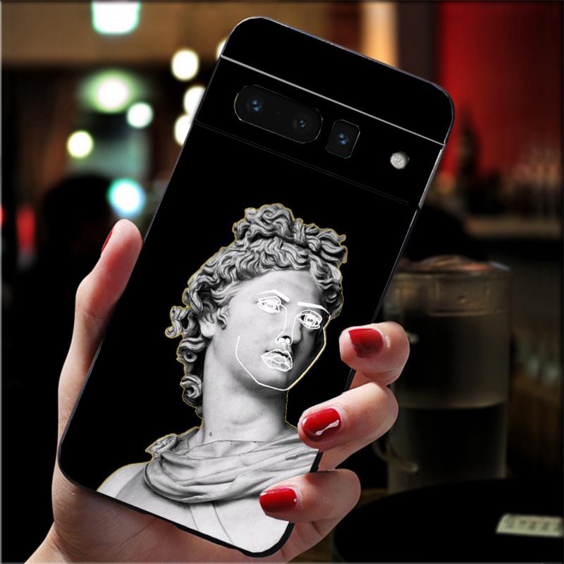 

Art Lines David Mona Lisa Phone Case for Google Pixel 10 9 Pro XL 9A 8 7 6 Pro Pixel 8A 7A 6A Pixel 8 7 6 5 Google Pixel 7 Pro