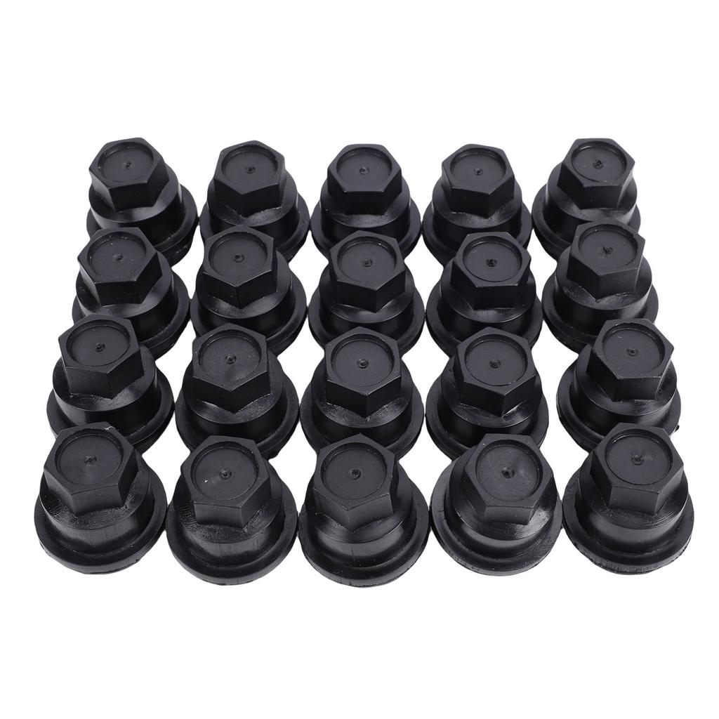 20pcs 24mm Wheel Lug Nut Covers Cap Set Black 15661036 Replacement for Chevy S10 Blazer
