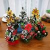 20cm Mini Artificial Christmas Tree Tabletop Xmas Decoration Ornaments Party DIY Home Festival Decor Creative Party Supplies