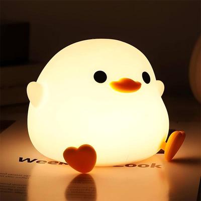 1 Stück DoDo Ente Nachtlicht, Niedliche Entenlampe, Wiederaufladbares Dimmbares Nachtlicht, Silikon LED Nachttischlampe Kinderzimmer Berührungsempfindlich