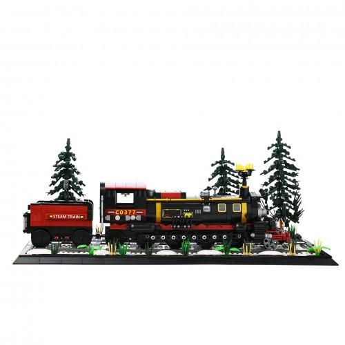 Toy Shop Snow Country Train Brick Building Set 6+
