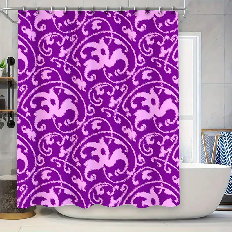 

Modern Bathroom Decor: Eye-Catching Gradient Diamond Shower Curtain With Hook Rings Set For Wet Areas Pink, Yellow Blue Colorful W60H190(CM)-1 Pcs