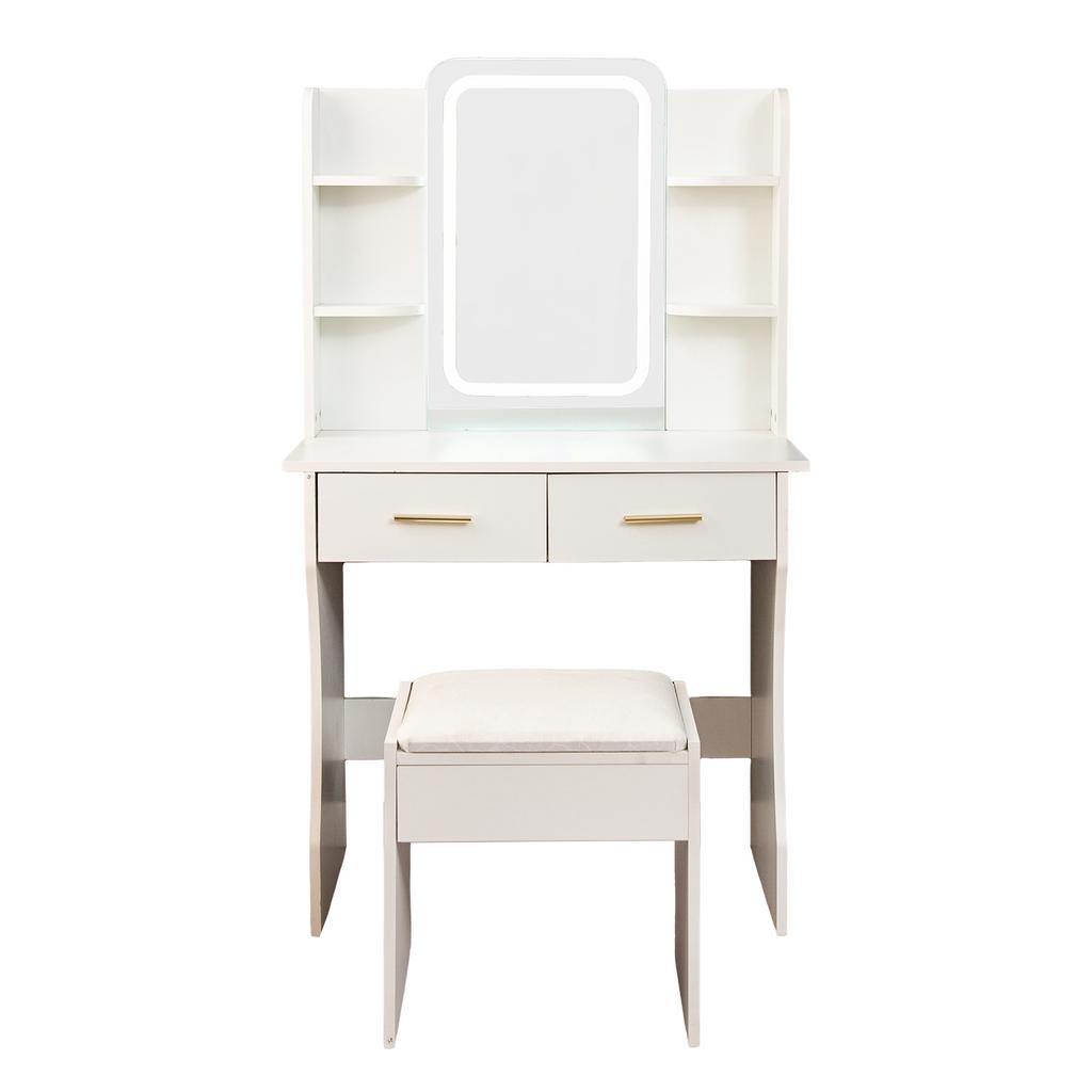 Nyana Home LED Mirror Makeup Vanity with Stool 76x130cm