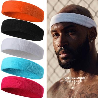 Baumwolle Elastisches Schweißband Basketball Sport Stirnband Damen Herren Fitnessstudio Fitness Schweiß Haarband Volleyball Tennis Laufen Stirnband