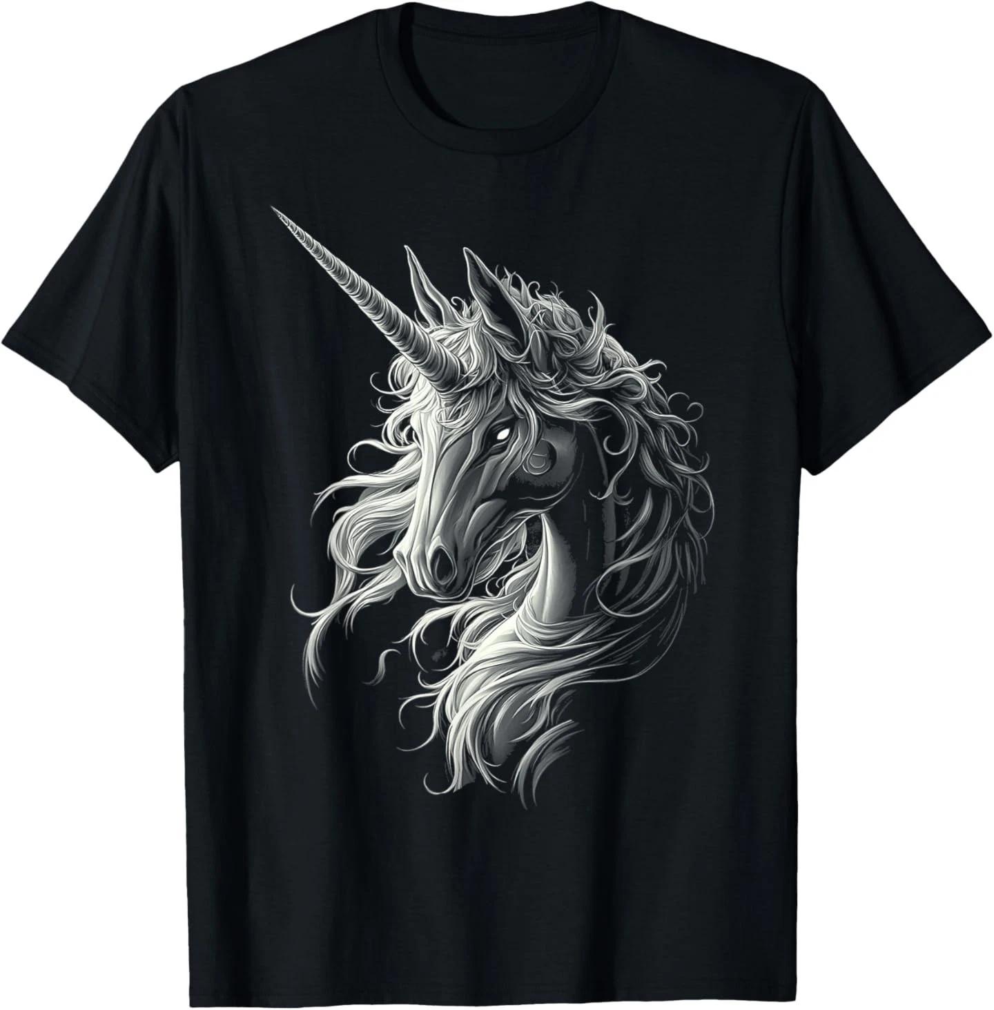 

Единорог Мифический Графический Фэнтези Арт Футболка с Единорогом XL