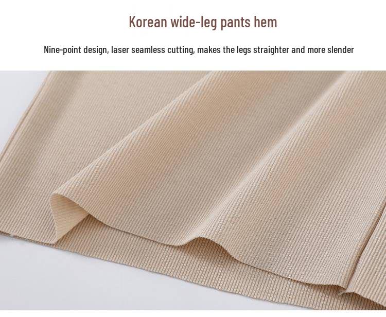 Ice Silk Women's Summer High-Waist Slimming Wide-Leg Pants