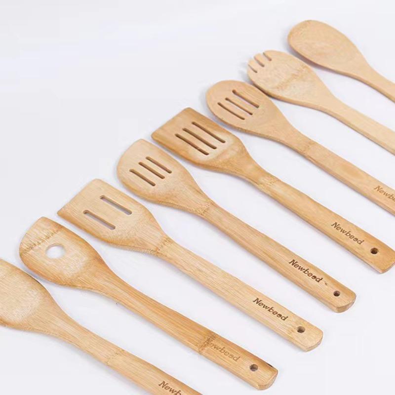 6pcs Kitchen Utensils Set Non-Stick Cookware For Kitchen Wooden Handle Soup Spoon Spatula Rice Spoon Shovel Kitchen Sets