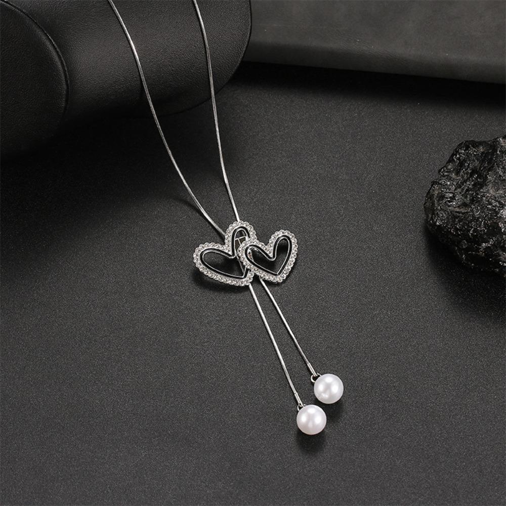 Crystal Flower Crystal Pendant Long Chain Sweater Chain Jewelry New Sweater Necklace  for Women
